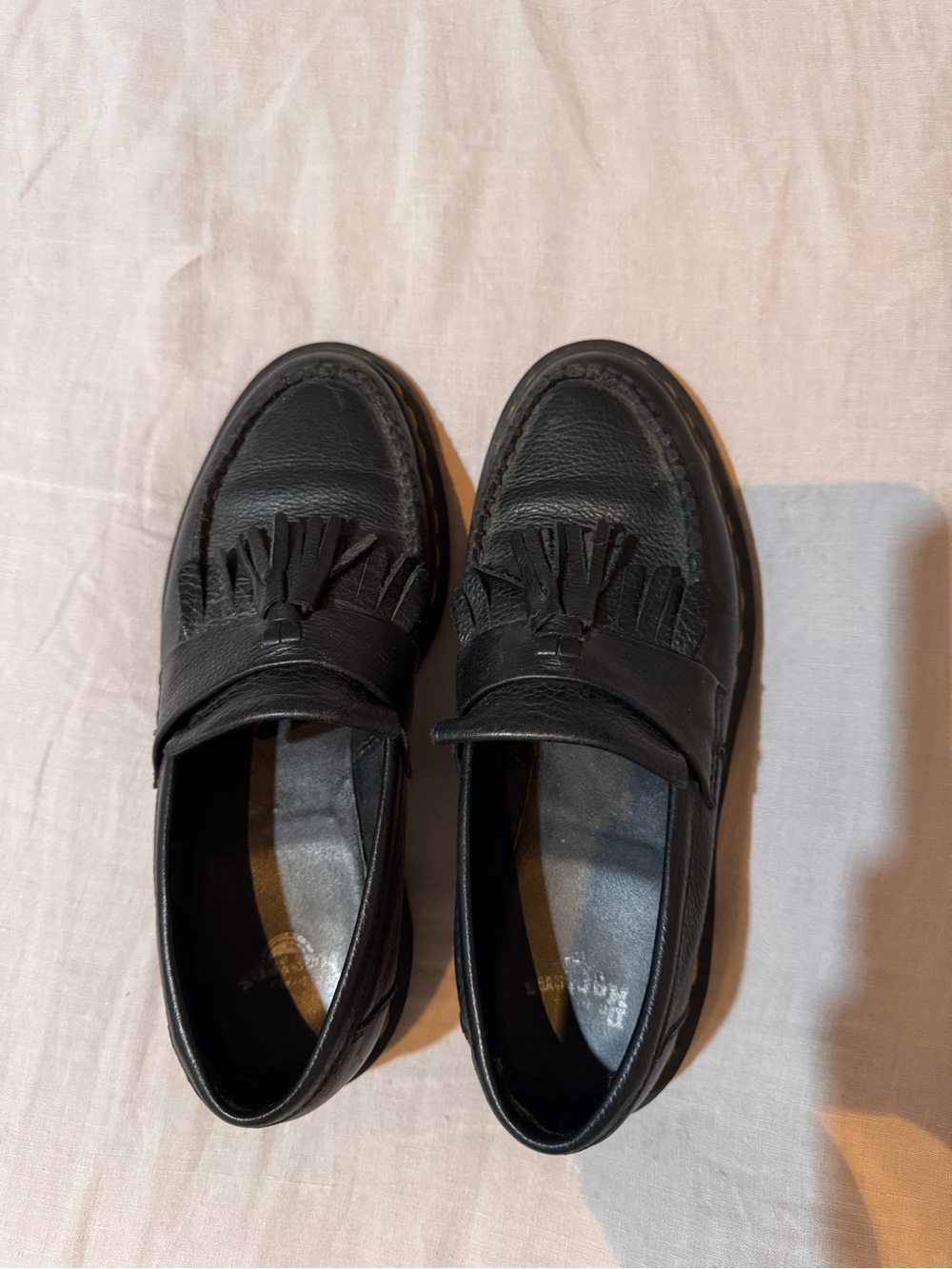 Dr. Martens ADRIAN Black Leather Tassel Loafers